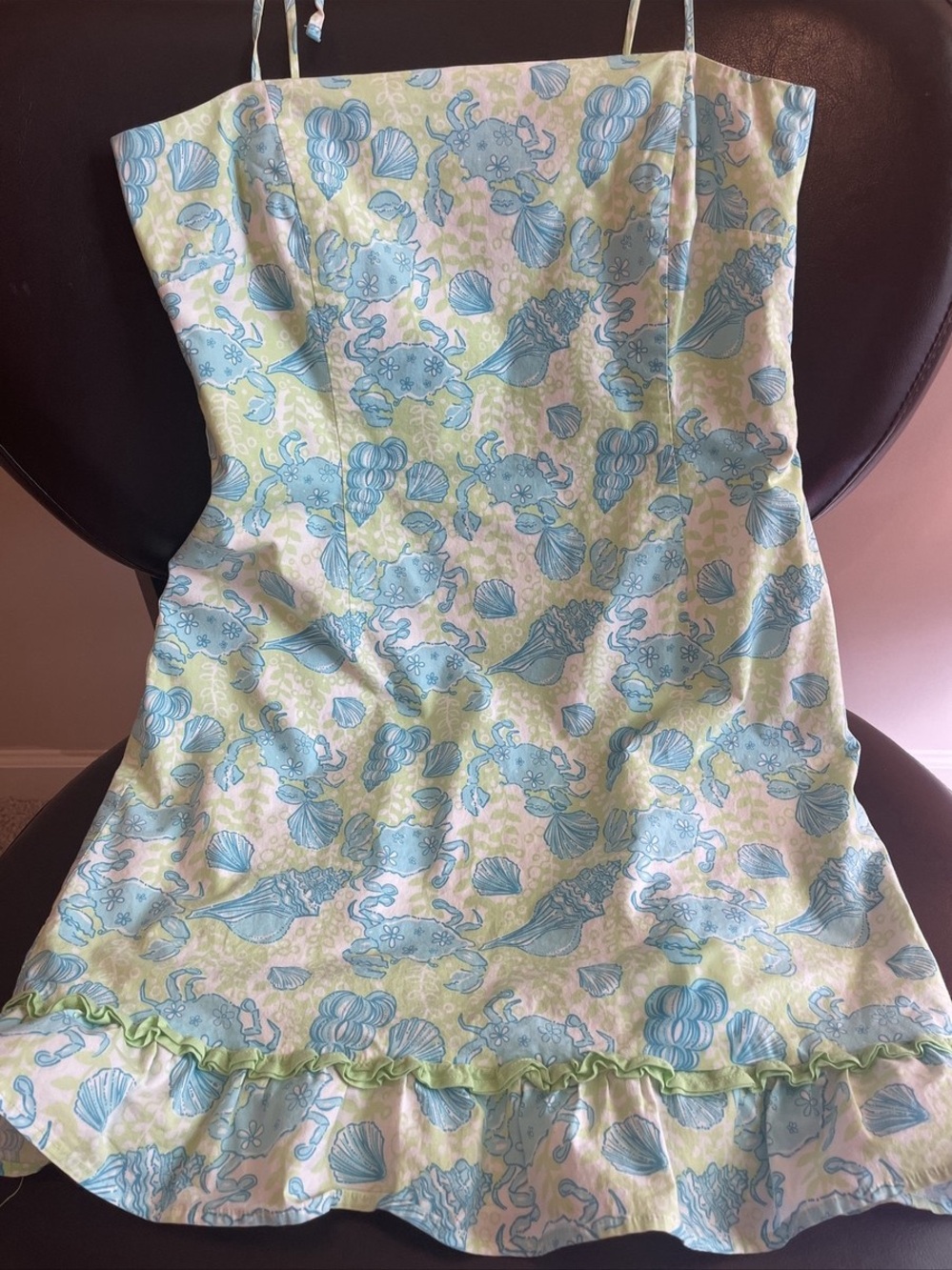 Vintage Lilly Pulitzer Chillin Crab Dress Rare